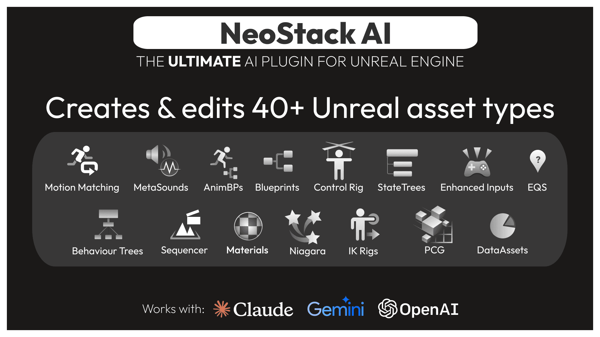 Agent Integration Kit — Creates & edits 40+ Unreal asset types
